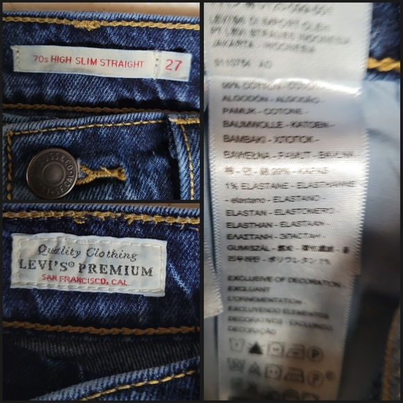 Levis 70's High Slim Straight Jeans - Picture 4 of 4